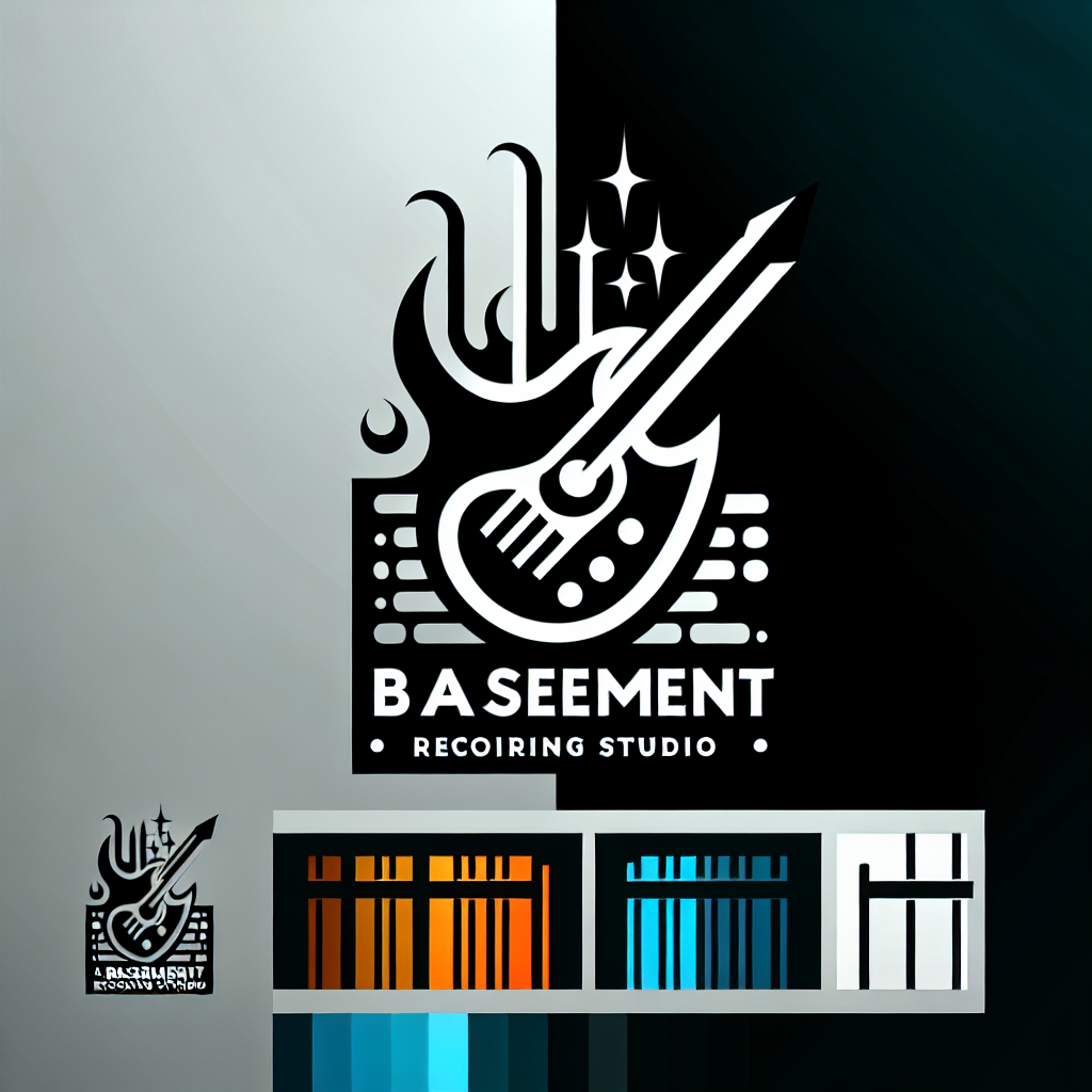 A logo for a recording studio in a basement focusing on recording, mixing and mastering of rock and Metal Music.